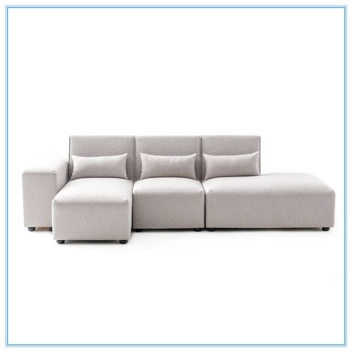 Foret 4 Seater Sofa Modular Corner Lounge Couch Fabric Right Chaise Beige Bunnings Australia