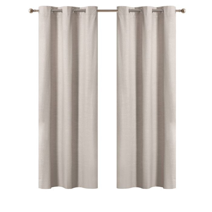 Claremont 120 x 223cm Natural Beacon Blockout Eyelet Curtain 