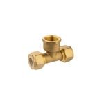 Brasshards 15C x 15C x 15FI Brass Female Centre Compression Tee LF