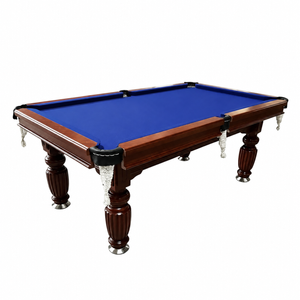 TOPONE 7FT Slate Pool Table Classic Billiard Table with Solid Wood Frame, Luxury Walnut Frame & Full Accessories - Blue