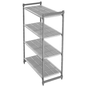 Cambro Camshelving Basics Plus 4 Tier Shelving Starter Unit 1830x765x460mm Storage Rack Commercial Grade Kitchen Pantry Shelving