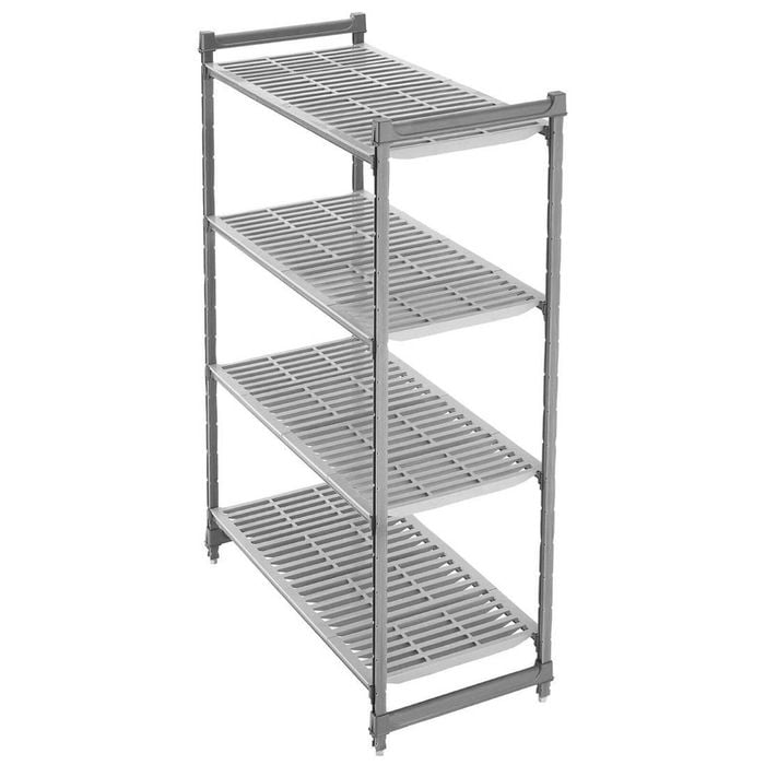 Cambro Camshelving Basics Plus 4 Tier Shelving Starter Unit 1830x765x460mm Storage Rack Commercial Grade Kitchen Pantry Shelving