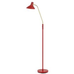 Telbix Farbon Contemporary Standing Floor Lamp Light Metal Brass Matt Red