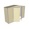 Build-a-Shed 3.0 x 0.8 x 2.3m Gable No Side Doors Shed - Cream