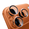 Metal Camera Lens Glass Individual Eagle Protector Cover - For Apple iPhone 17 Pro / 17 Pro Max (Orange)