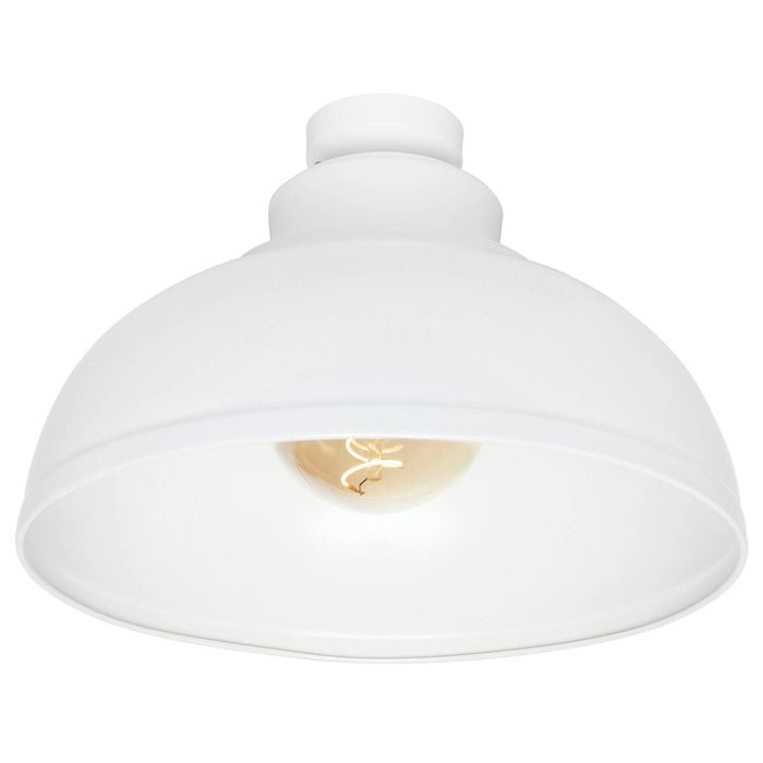 Brilliant Foundry 28cm Matt White DIY Install Batten Fix Light Shade