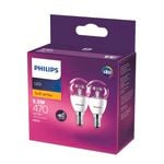 LED 5.5w Warm White E14 Mini Bulb Clear - 2 Pack