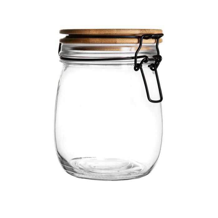 Argon Tableware Airtight Storage Jar with Wooden Lid - Round - 750ml