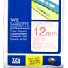 Brother Tze-132 12mm Red On Clear Tze Tape