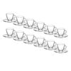 2x 6pc Classica Aurora Clear Glass Espresso Cup & Saucer Set Dishwasher Safe