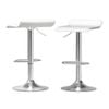 A Set of  2 Artiss Bar Stools Leather White