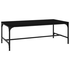 vidaXL Coffee Table Black Engineered Wood Sofa End Table Modern Furniture