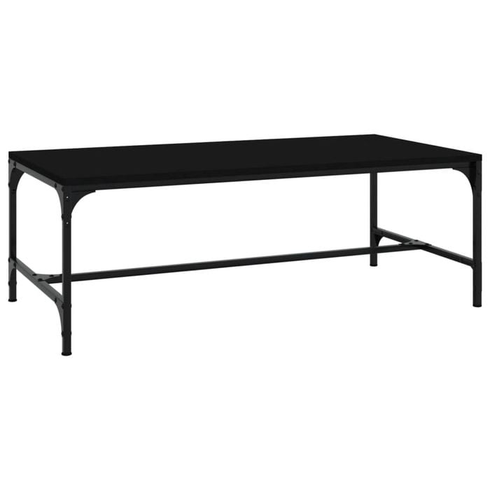 vidaXL Coffee Table Black Engineered Wood Sofa End Table Modern Furniture