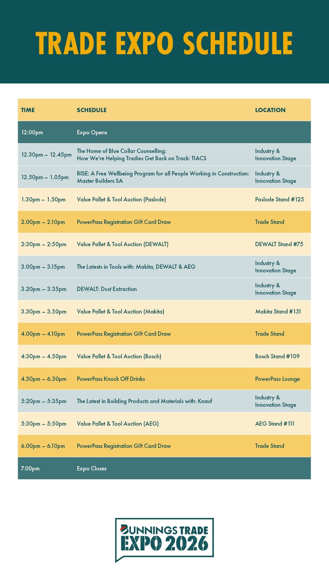 Trade Expo Adelaide 2026 Event Schedule