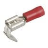 Narva 2.5-3 / 6.3 x 0.8mm 1/4" Red Double Crimped Flared Vinyl Insulated 2-Way Male/Female Piggy-Back Connector - 10 Pack