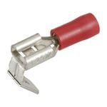 Narva 2.5-3 / 6.3 x 0.8mm 1/4" Red Double Crimped Flared Vinyl Insulated 2-Way Male/Female Piggy-Back Connector - 10 Pack