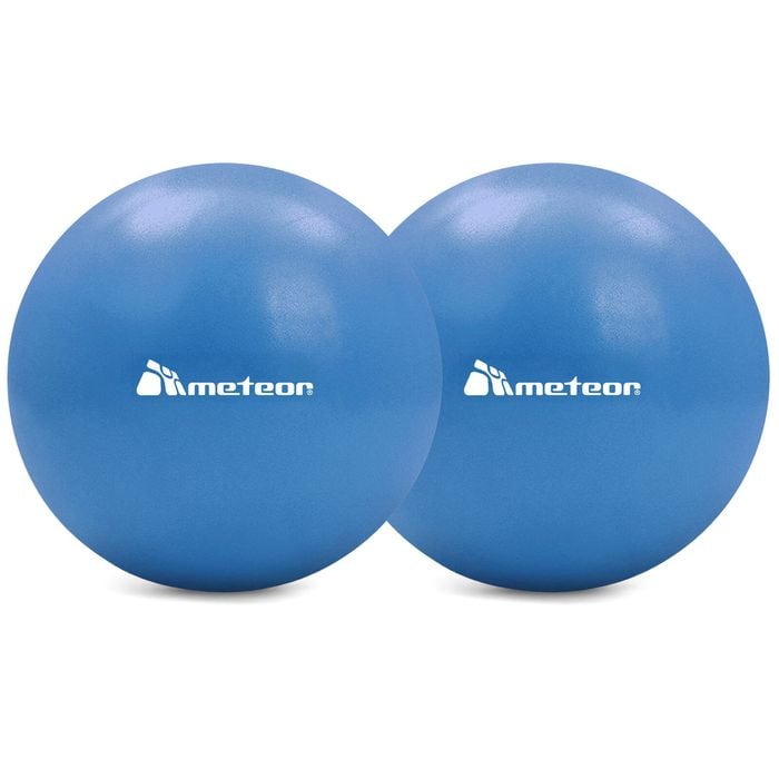 METEOR 25cm Mini Pilates Ball Dual-Pack in Blue