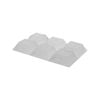 Surface Gard 19 x 19mm Clear Square Rubber Bumpers - 6 Pack