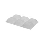 Surface Gard 19 x 19mm Clear Square Rubber Bumpers - 6 Pack