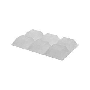 Surface Gard 19 x 19mm Clear Square Rubber Bumpers - 6 Pack