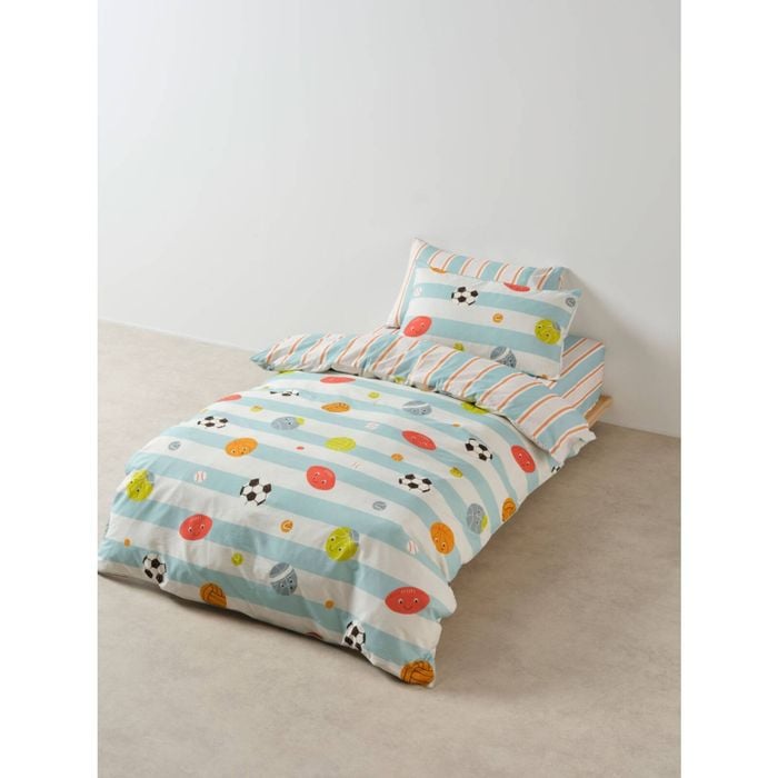 2pc Linen House Kids Have A Ball Quilt Cover & Pillowcase Set Cotton Single