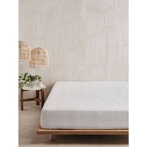 Linen House Kind King Cotton Bed Mattress Protector - White