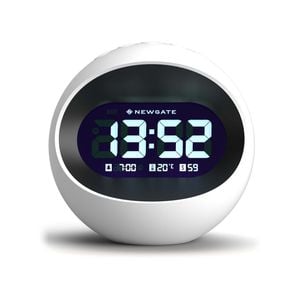 Newgate Centre Of The Earth Lcd Alarm Clock White