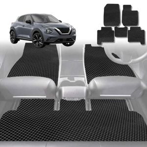 6D Diamond Car Floor Mats for Nissan JUKE 2020-Current-Full Set-Black-Outback GT