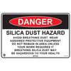 Pinnacle 300 x 200mm Poly Danger Silica Dust Avoid Breathing Sign