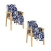 SOGA 2X Deep Blue Cat Floral Print Throw Blanket 160x200cm Polyester
