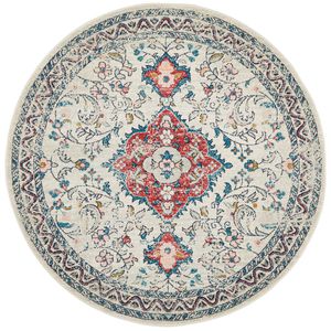 Pathway 705 Pastel 200x200cm Round - Medium Pet Friendly Power Loomed Rug