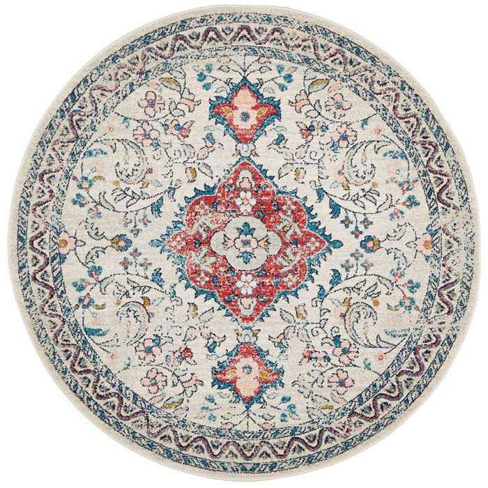 Pathway 705 Pastel 200x200cm Round - Medium Pet Friendly Power Loomed Rug