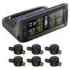 Elinz Solar Powered Tyre Pressure Monitoring System Trailer Caravan TPMS 6 Flow-thru Sensors