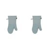 2PK Ladelle Lennox Durable Oven Mitt Heat-Resistant Kitchen Gloves Ice Blue