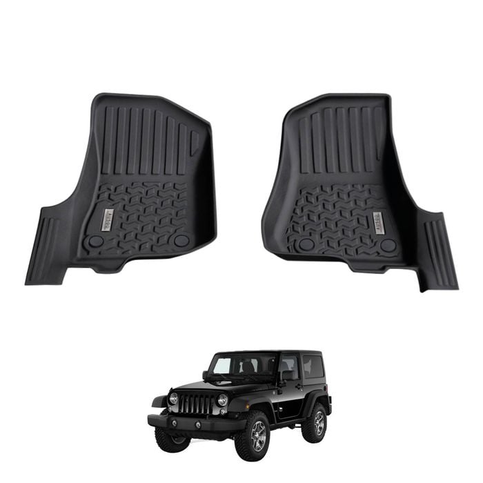 AUSGO Car Floor Mats for Jeep Wrangler JL Series 2-Door 2018-Onwards All-Weather Floor Liners