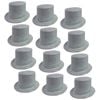 12x GLITTER TOP HAT Fancy Party Plastic Costume Tall Cap Fun Dress Up BULK Silver