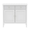 Zara Fluted 2 Door 2 Drawer Sideboard Cupboard - White