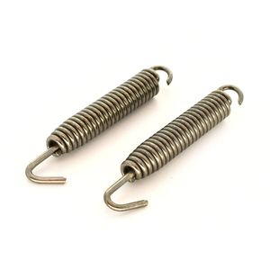 XYT World 2Pcs Exhaust Spring Pipe Muffler 75mm Black Fit For Honda Husqvarna Yamaha Steel