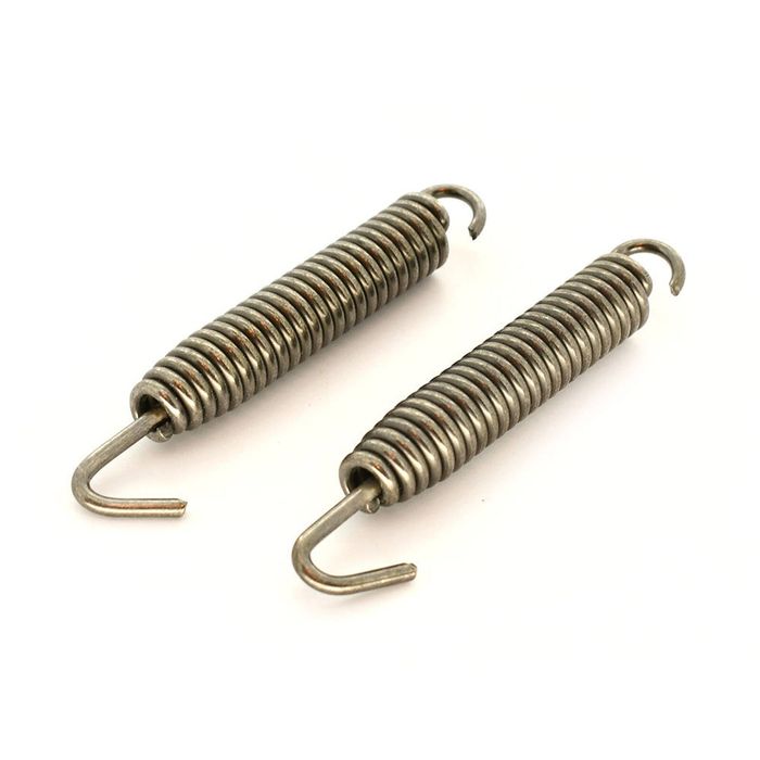 XYT World 2Pcs Exhaust Spring Pipe Muffler 75mm Black Fit For Honda Husqvarna Yamaha Steel