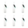 6PK Glass & Co Large Silver Screw Lid Drinking Bottle w/ Handle 500ml Clear