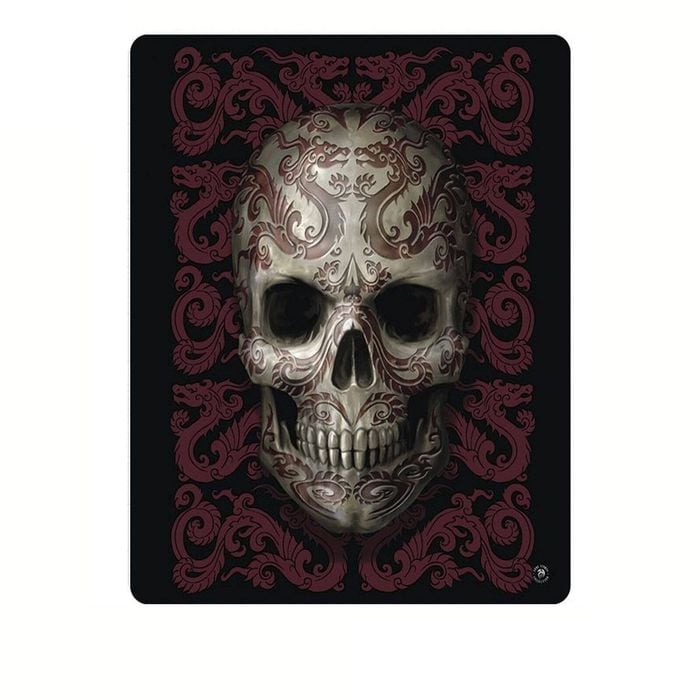 Anne Stoke Oriental Skull Polar Fleece Throw 127 x 152 cm