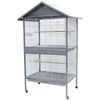 Flyline Large Parrot Cockatiel Parakeets Canary Finch Bird Cage with Roof