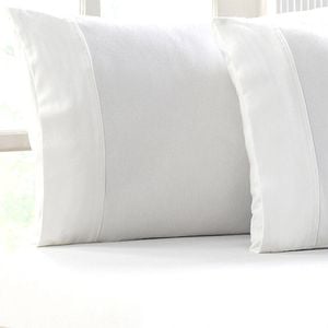 Park Avenue Super King Cotton Flannelette Fitted & Pillowcase Set - Snowy