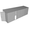 Build-a-Shed 1.5 x 6 x 2m Single Sliding Side Door Skillion Shed - Zinc
