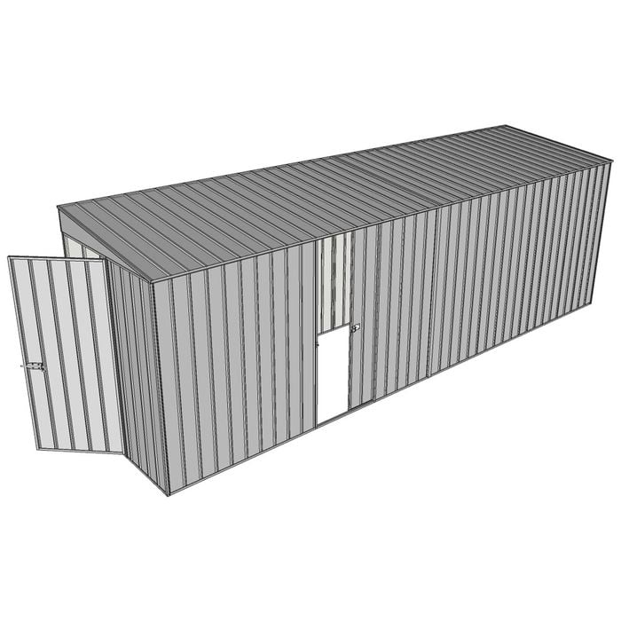 Build-a-Shed 1.5 x 6 x 2m Single Sliding Side Door Skillion Shed - Zinc