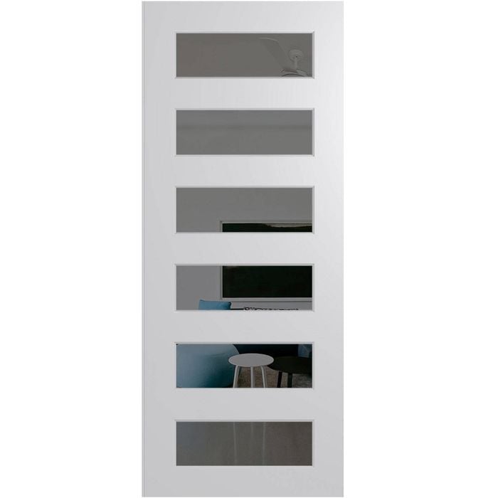 Hume 2040 x 820 x 40mm Entrance Door Nexus Duracote NEX36 - Grey Tint