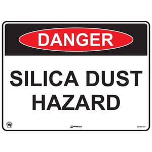 Pinnacle 400 x 300mm Metal Danger Silica Dust Hazard Sign