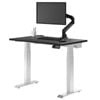 Desky Dual Mini Sit to Stand Black Desk 1000x600mm White Frame