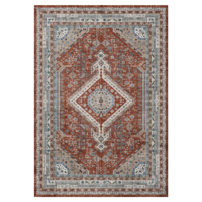 Urban Style Bazaar Printed Microfibre Rug Home Decor Rust 160x240cm