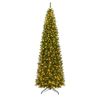 Costway 360cm Artificial Christmas Tree Hinged Xmas Tree w/ 360° Quick Power Connector & 800 LEDs-Green